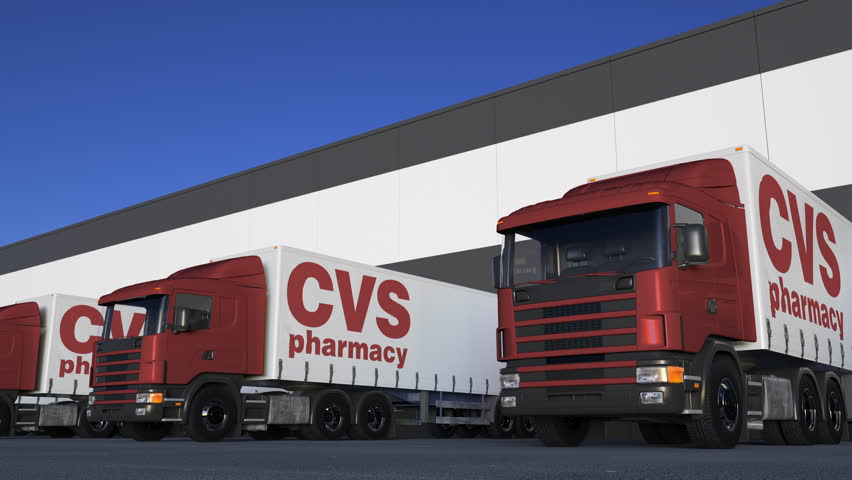 freight semi trucks cvs health logo Stock Footage Video (100% Royalty ...