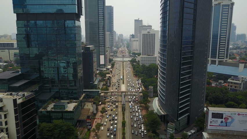 jakarta indonesia - april 2017 flying Stock Footage Video (100% Royalty