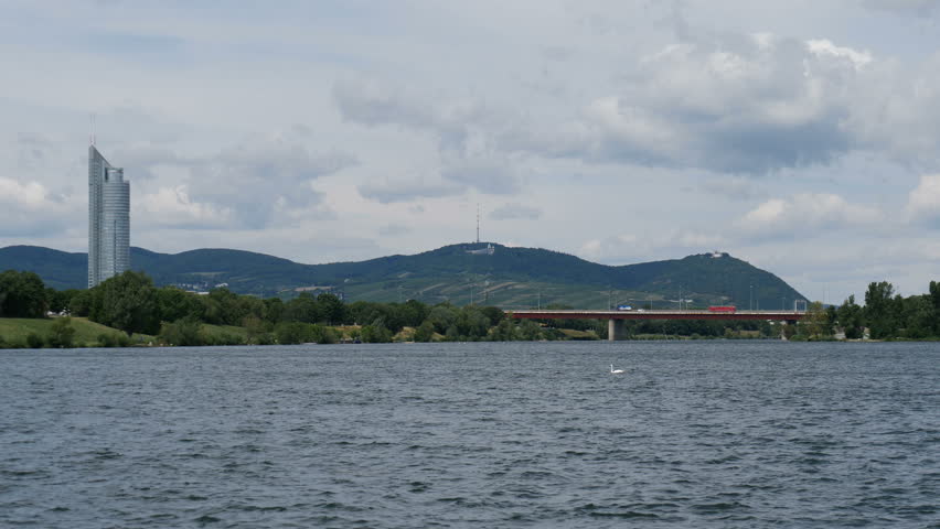 Neue Donau (Danube) in Vienna, Austria in 4K resolution