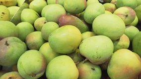 Mangoes sold in the supermarket stock footage video