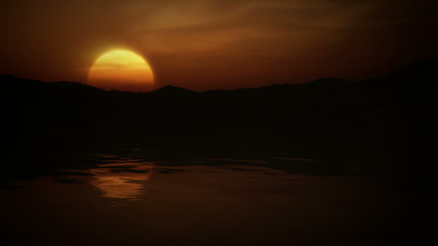 Sunrise over Lake animation