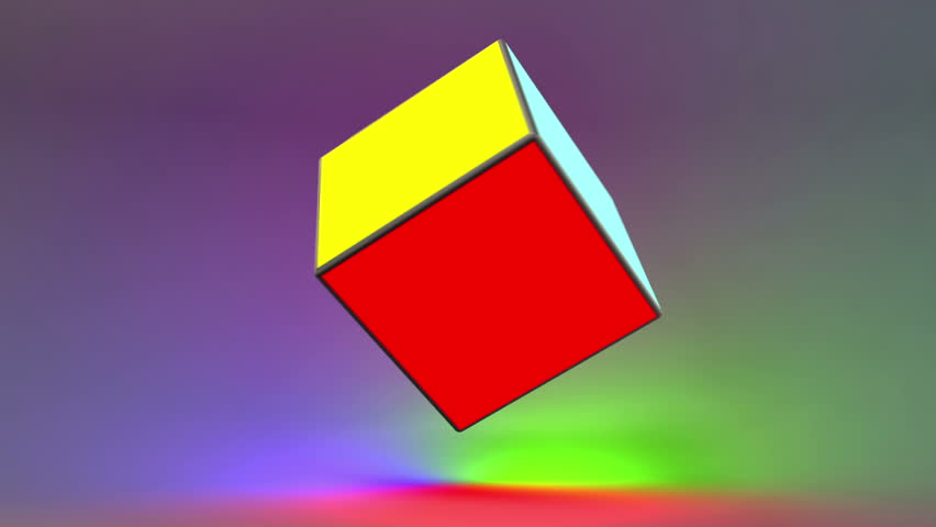 Abstract Rotating Cube, Loop-able 3d Stock Footage Video (100% Royalty