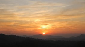 Scenery of mountain moment was going to sunset., Nam Nao National Park Phetchabun, video HD