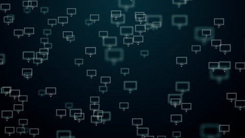 4k Concept Diagram Computer Network Cloud Stock Footage Video (100% ...