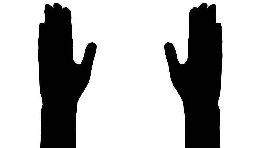 Similar to Hands Clapping Silhouette. Male hands silhouette 