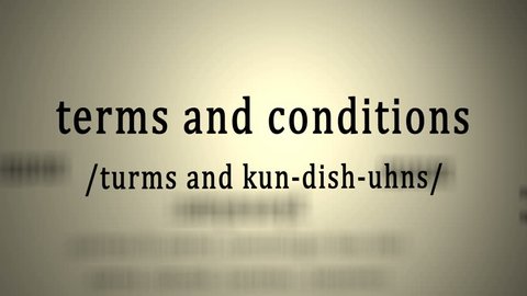 Definition: Terms and Conditions 