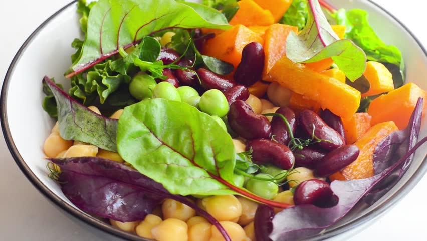 Vegeterian buddha bowl.  Balanced diet. Healthy food concept