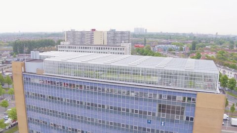 Glasshouse on roof (drone)