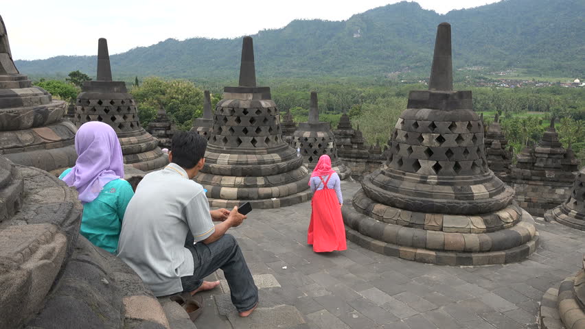 Monks Pray Borobudur Temple Magelang Jawa Stock Photo 1579558099 ...