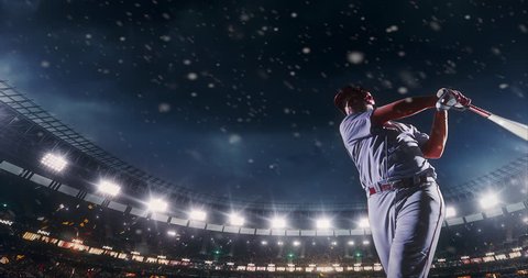 Baseball Male Player In Action の動画素材 ロイヤリティフリー Shutterstock