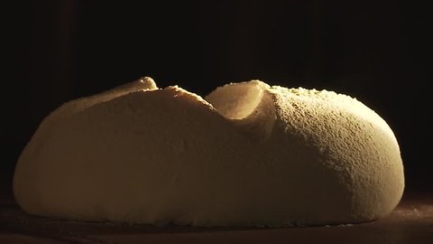 Close-up shot Bread Dough Rising