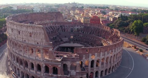 Colosseum in Rome - aerial view