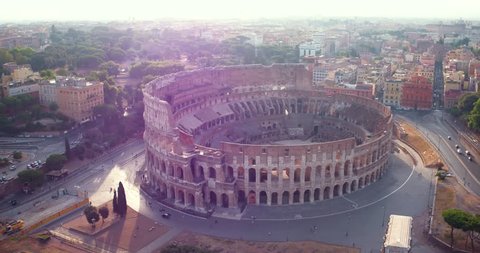 Colosseum in Rome - aerial view
