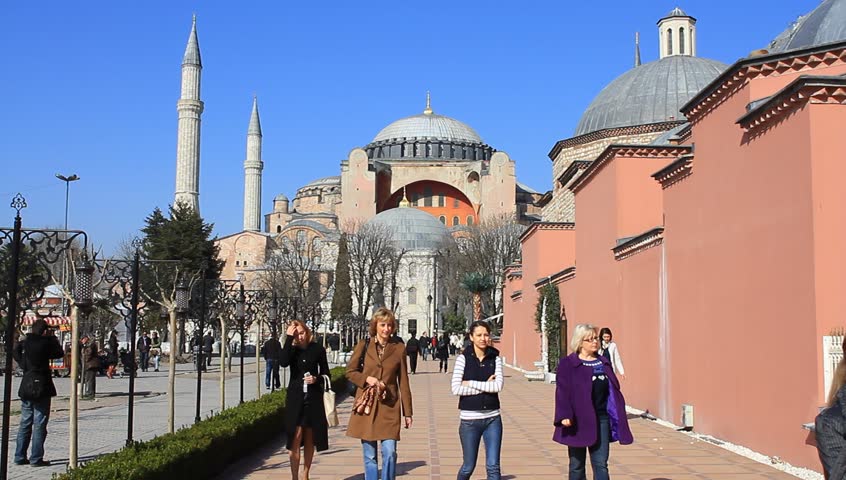 ISTANBUL - MAR 29: Hagia Sophia Museum, Sultanahmet Square on March 29, 2012 in