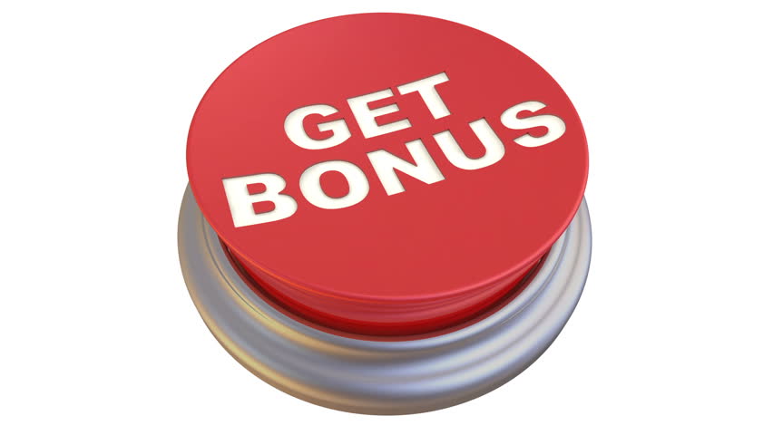 Round Red button Pressed. Get Bonus. Launch button. Click words