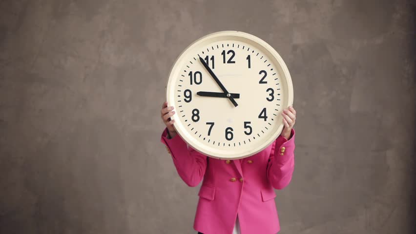 Businesswoman showing working time
