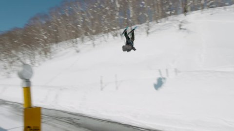 Ski Accident, Double Backflip Over Road to Slam on Head