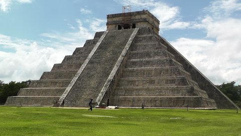 MEXICO YUCATAN CHICHEN ITZA SEP 28: Chichen Itza Mexico Yucatan Kukulcan Pyramid in 2012