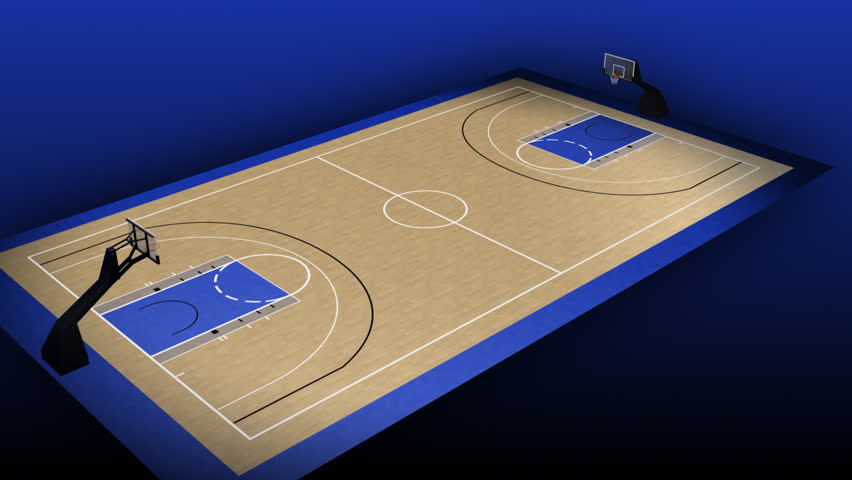 Animated Basketball Court Stock Footage Video (100% Royalty-free