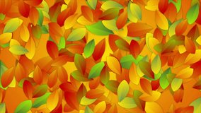 Bright autumn leaves abstract video animation. Seamless looping. Video animation Ultra HD 4K 3840x2160