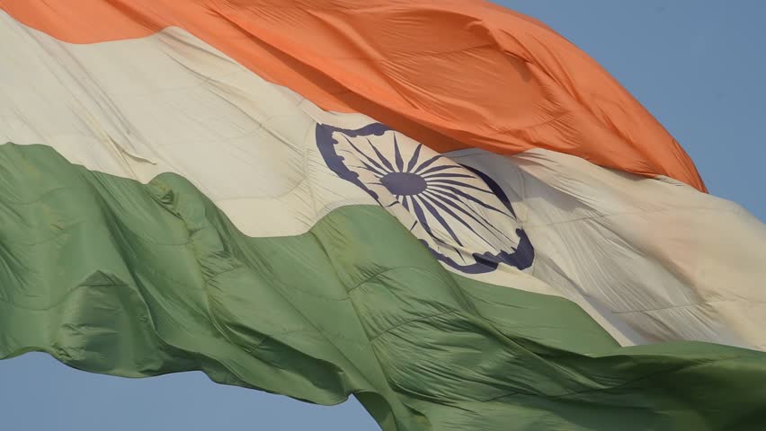 Wavy Indian National Flag - Tricolor