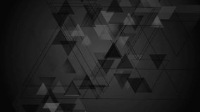 Tech black geometric motion design with triangles. Seamless looping. Video animation Ultra HD 4K 3840x2160