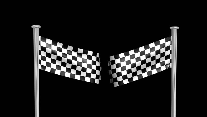 Racing checkered flags animated,with Alpha channel