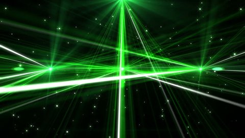 Flashing green laser looped composition