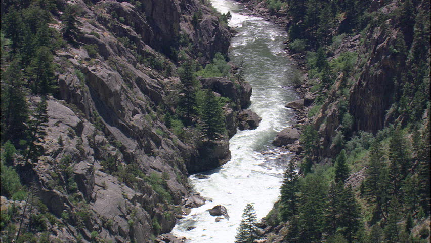 Canyon Formed By Clarks Fork Yellowstone River