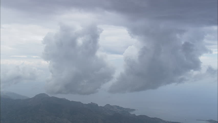 Clouds Building Round Mount Etna