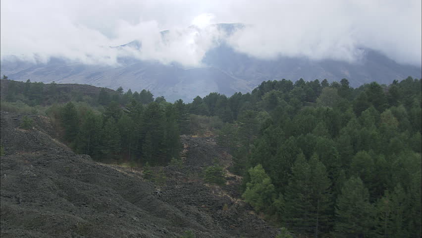 Old Lava Flows And Craters At Mount Etna