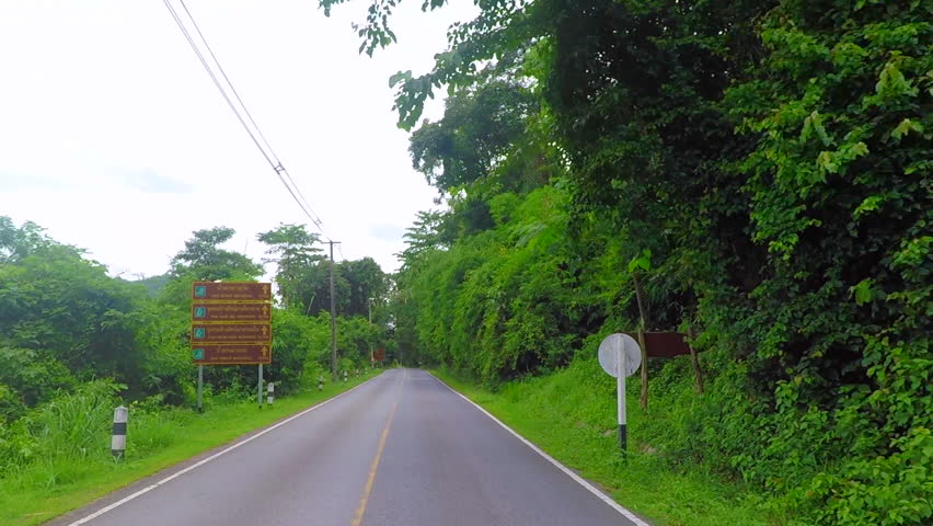Uphill Driving From Khao Yai National Park.
Front Driving Plate : On The Road 2090 , Nakorn Ratchasiam Province , Thailand



