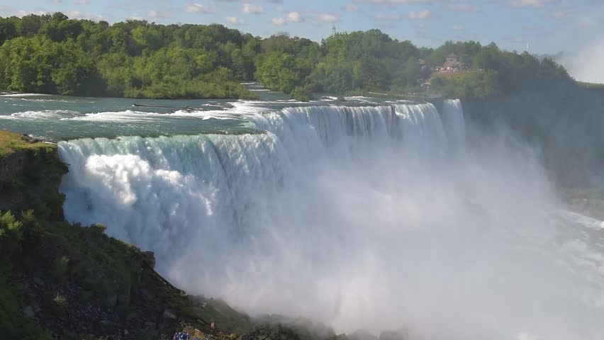 Waterfall of Niagara falls, USA.