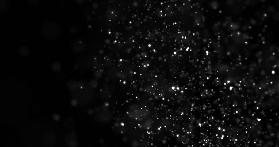 Abstract White Particles on Black Background Royalty-Free Stock Footage #29656093