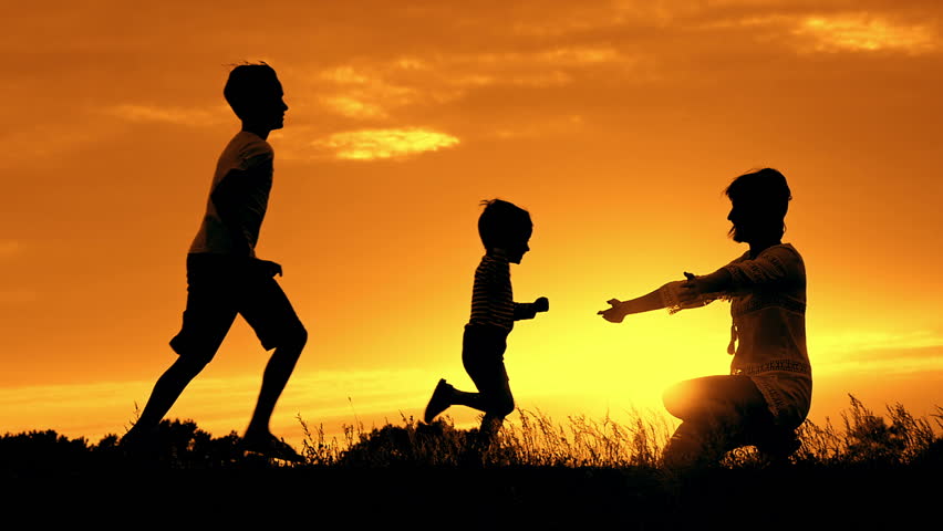Happy children run to their mother and hug her | Shutterstock HD Video #29666125