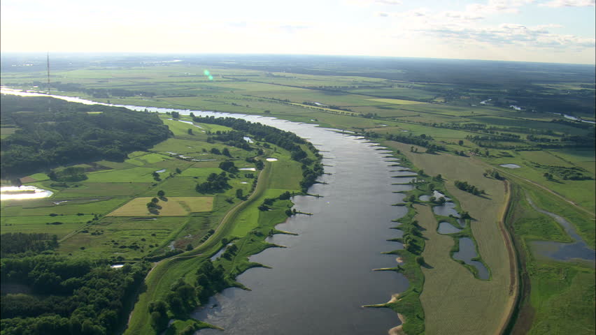 The Elbe River Near Schnackenburg
