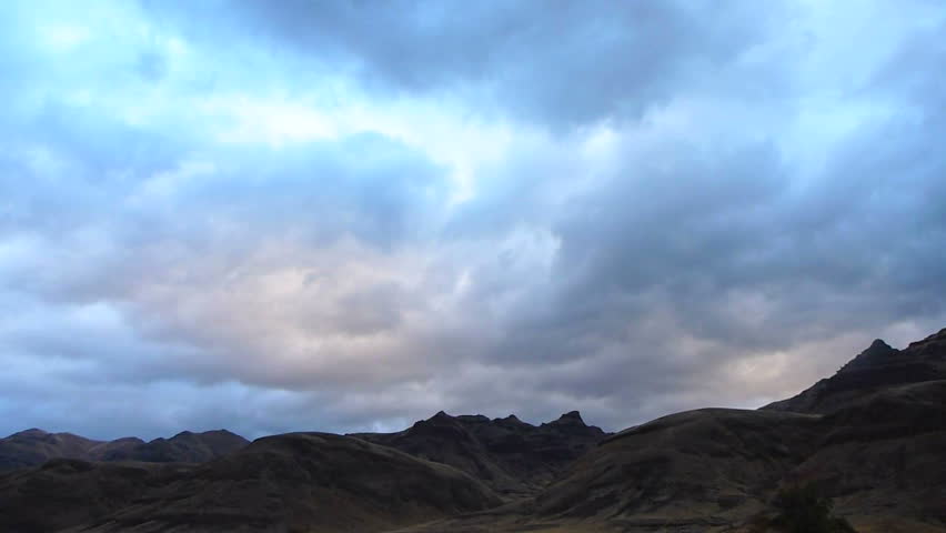 Storm clouds over Idaho mountains time lapse.