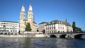 Beautiful and historical town center of Zurich, Switzerland