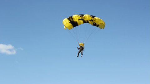 Flying on a parachute 