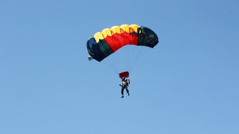 Flying on a parachute 