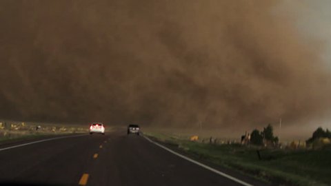 Tornado with Storm Chasers Close Up - Wray, CO