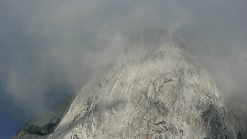 Closeup time lapse of Trinidad peak in Patagonia, Chile