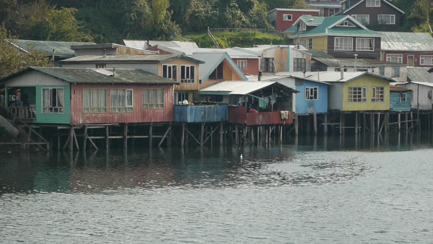 Fishermen village in Castro, Chile