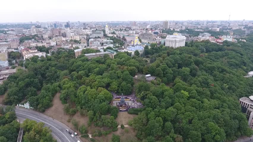 Religious procession in the center of Kiev. Anniversary of the baptism of Kievan Rus. 07.27.2017