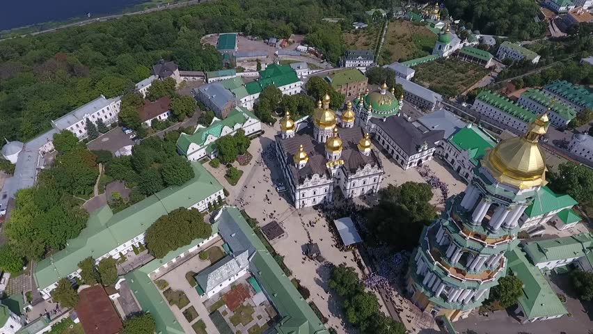 Religious procession in the center of Kiev. Anniversary of the baptism of Kievan Rus. 07.27.2017