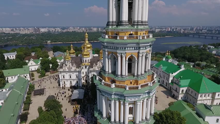 Religious procession in the center of Kiev. Anniversary of the baptism of Kievan Rus. 07.27.2017