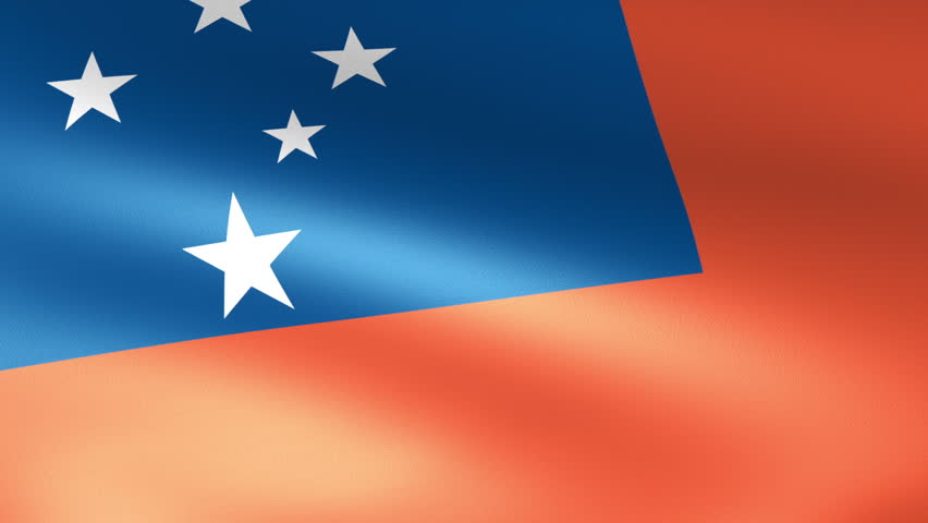 Western Samoa Flag Waving