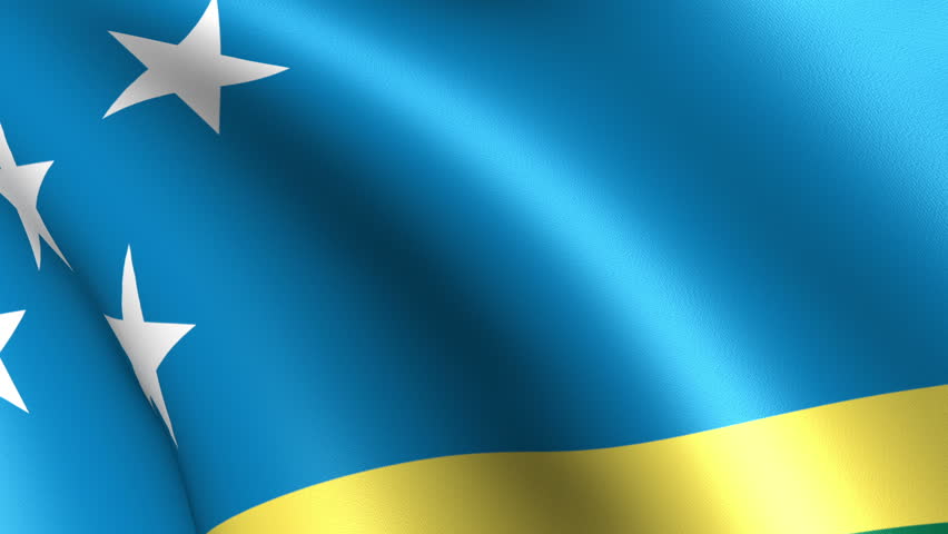 Solomon Islands Flag Waving