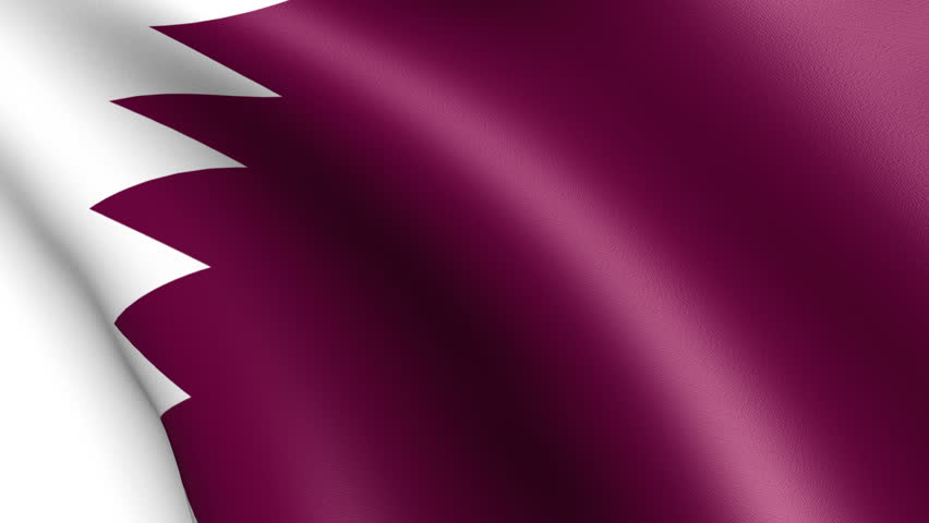 Qatar Flag Waving
