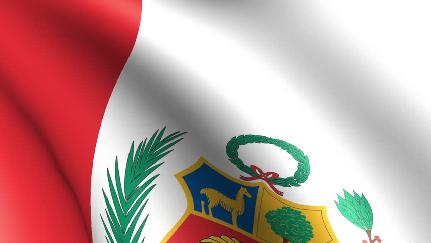 Peru Flag Waving